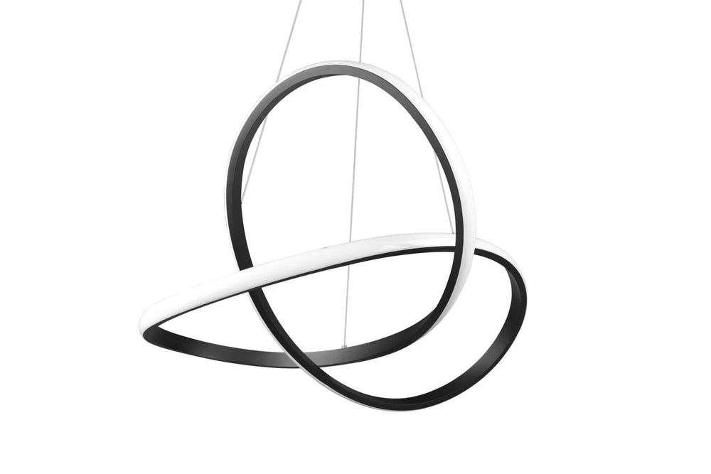 Trio Course Lámpara colgante LED de metal estera negra R32051432