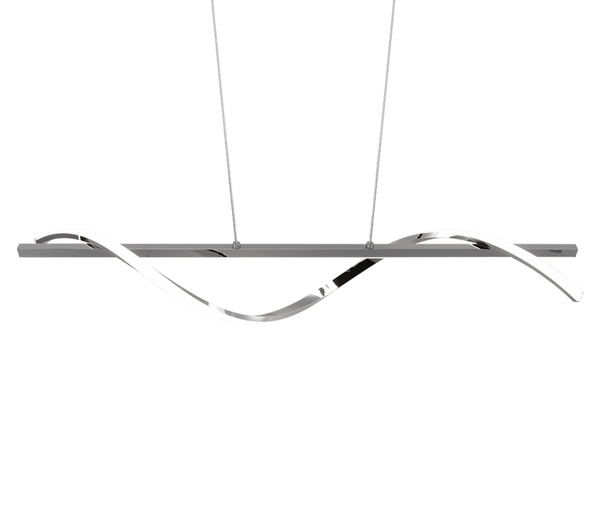 Lámpara de techo colgante Trio Isabel LED cromo 4000K 150cm R32201106