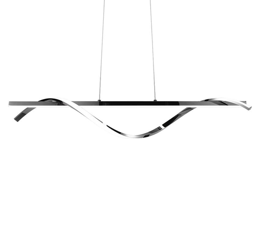 Lámpara de techo colgante Trio Isabel LED cromo 4000K 150cm R32201106