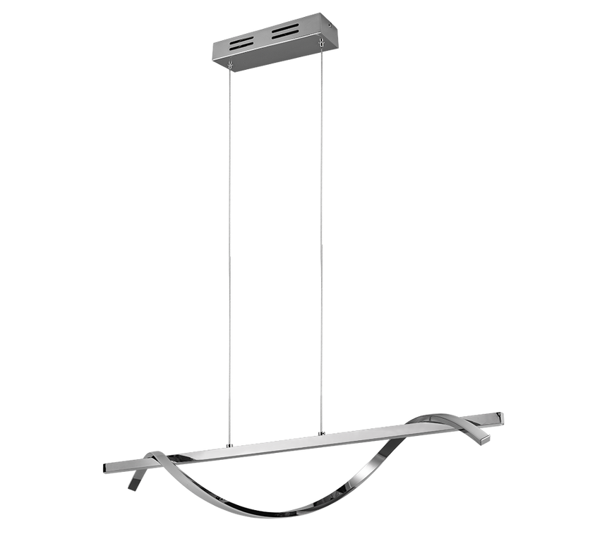 Lámpara de techo colgante Trio Isabel LED cromo 4000K 150cm R32201106