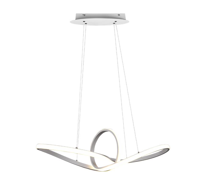 Lámpara de techo colgante Trio Sansa LED blanco mate 4000K 150cm R32751131
