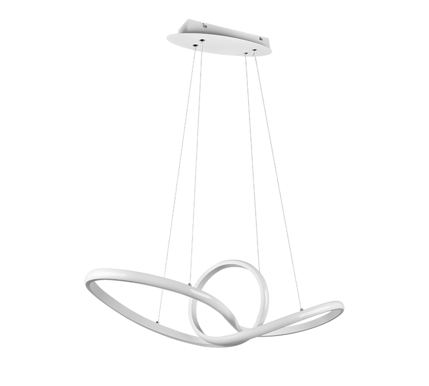 Lámpara de techo colgante Trio Sansa LED blanco mate 4000K 150cm R32751131