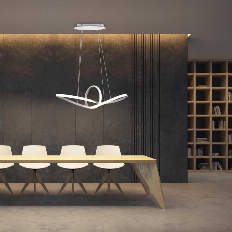 Trio Sansa Plafón LED de metal estera negra R62751132