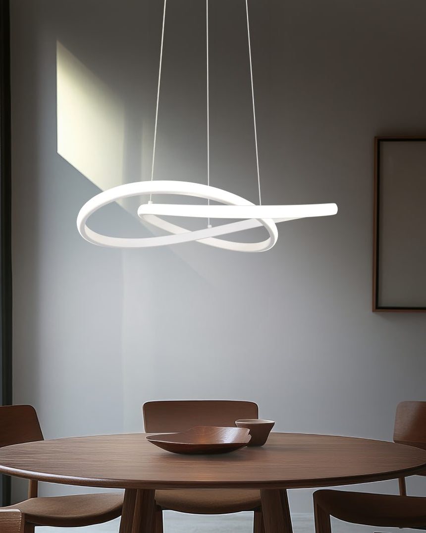 Lámpara de techo colgante Trio Mansa LED blanco mate 4000K 150cm R33111131