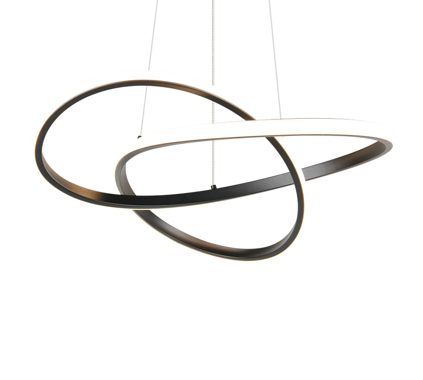 Lámpara de techo colgante Trio Mansa LED negro mate 3000K 150cm R33111132