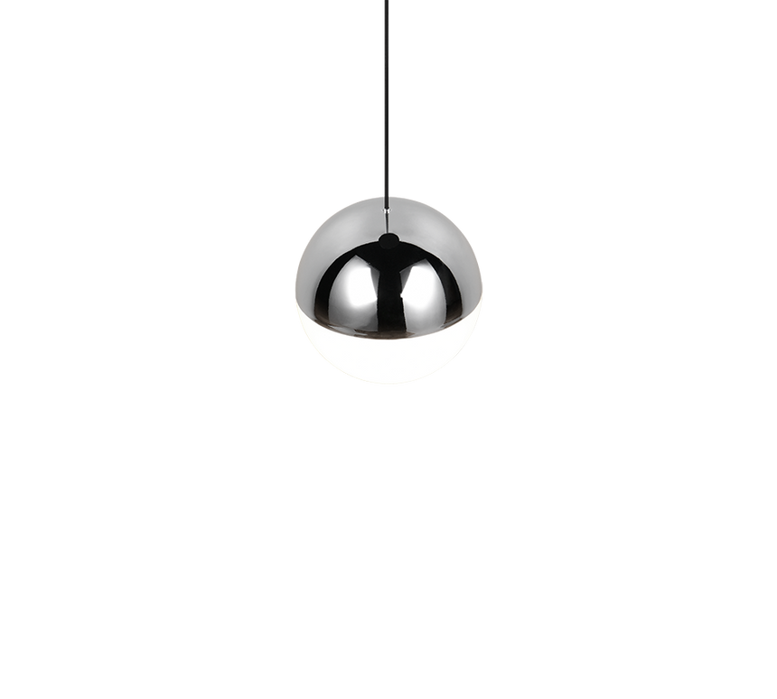 Lámpara de techo colgante Trio Senta LED cromo 4000K 150cm R33551106