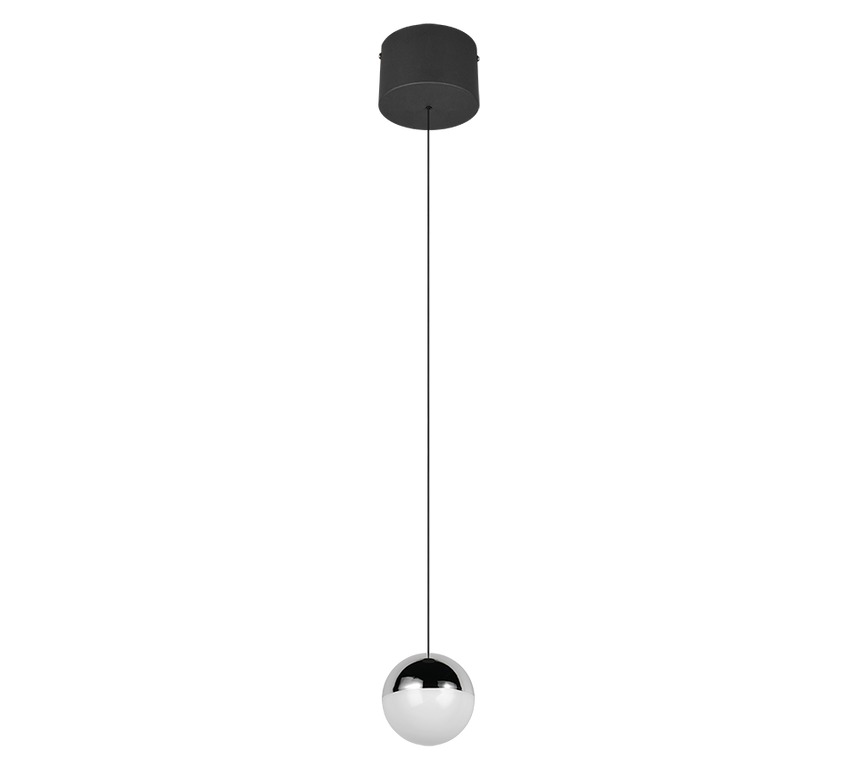 Lámpara de techo colgante Trio Senta LED cromo 4000K 150cm R33551106