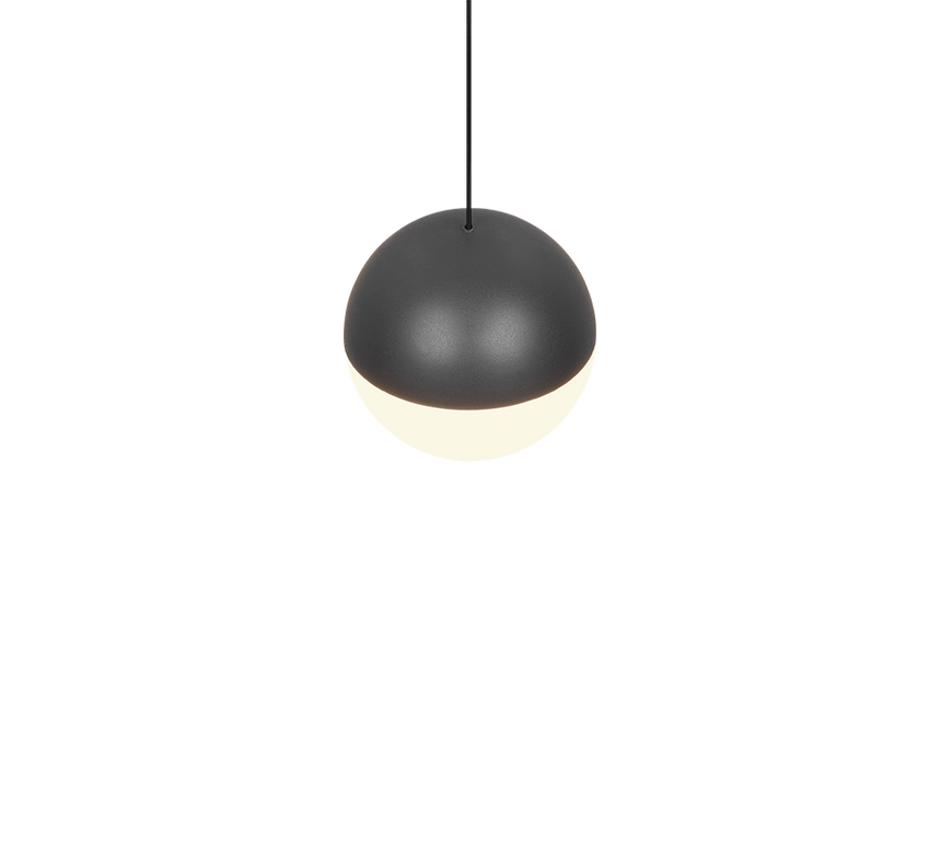 Lámpara de techo colgante Trio Senta LED antracita 3000K 150cm R33551142