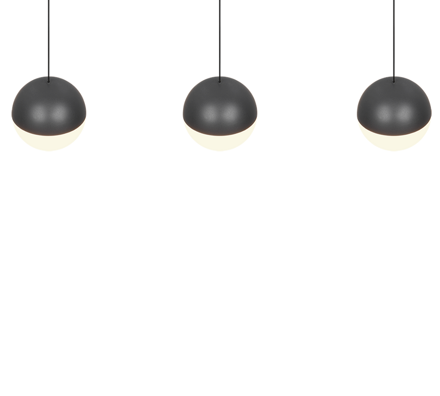 Lámpara de techo colgante Trio Senta LED antracita 3000K 150cm R33553142