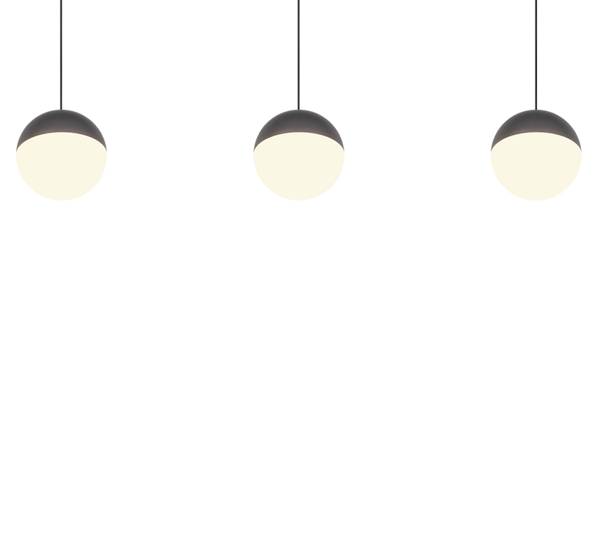 Lámpara de techo colgante Trio Senta LED antracita 3000K 150cm R33553142