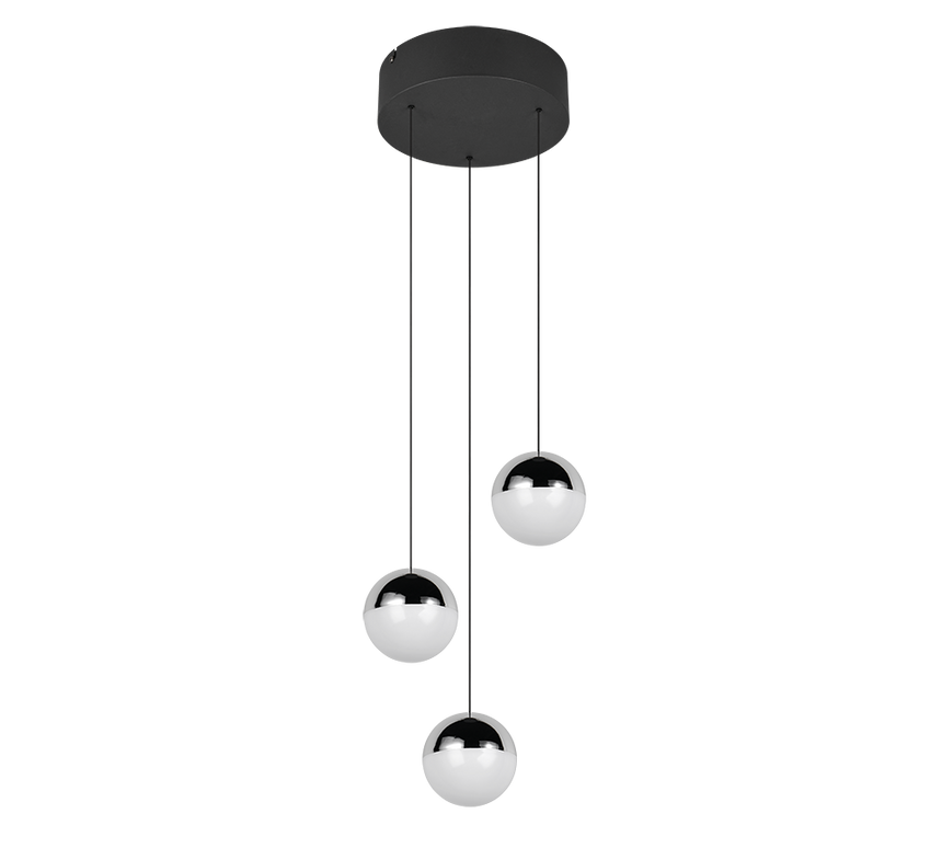 Lámpara de techo colgante Trio Senta LED cromo 4000K 150cm R33553306