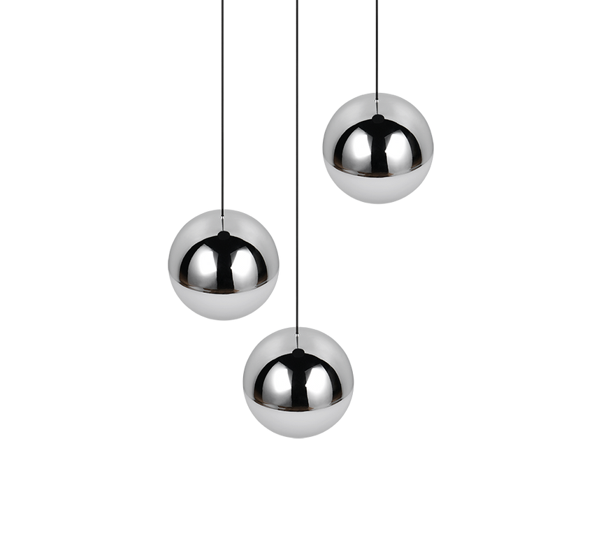 Lámpara de techo colgante Trio Senta LED cromo 4000K 150cm R33553306