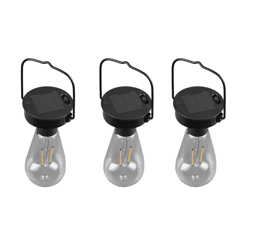 Lámpara colgante de exterior Trio Campus LED negro mate solar IP44 23,5cm R35146