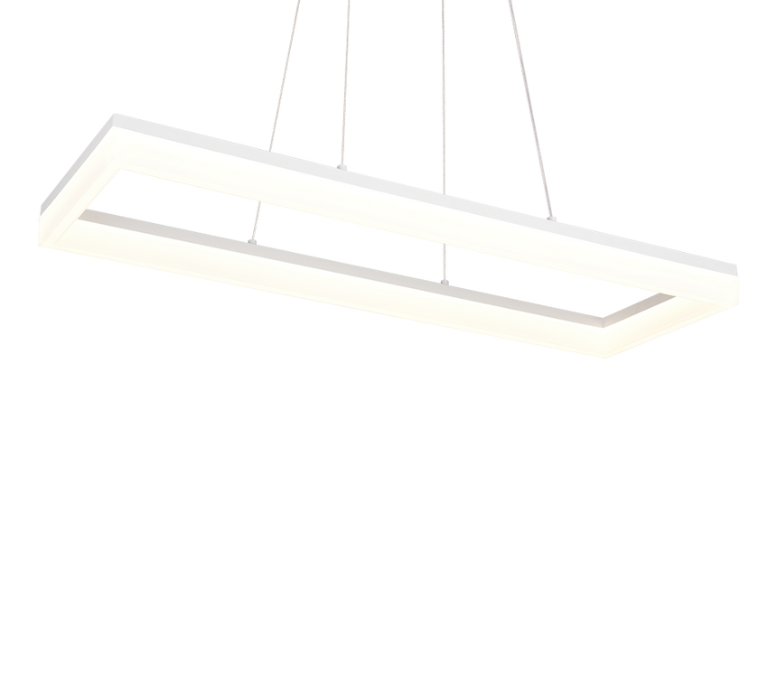 Lámpara de techo colgante Trio Camino LED blanco mate 4000K 150cm R35771131