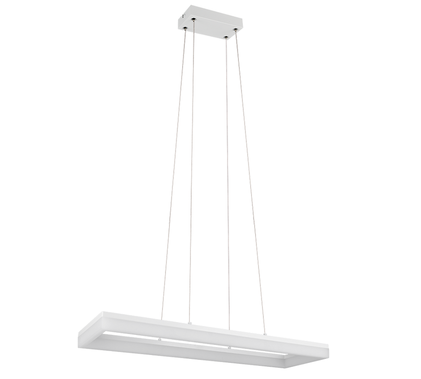 Lámpara de techo colgante Trio Camino LED blanco mate 4000K 150cm R35771131