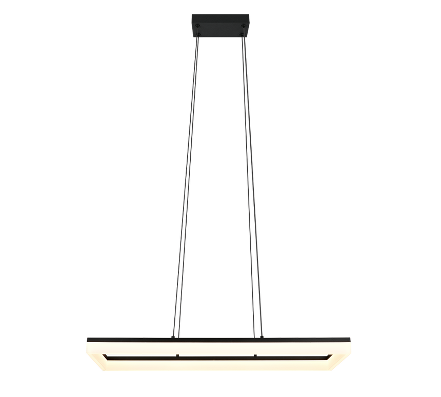 Lámpara de techo colgante Trio Camino LED negro mate 3000K 150cm R35771132