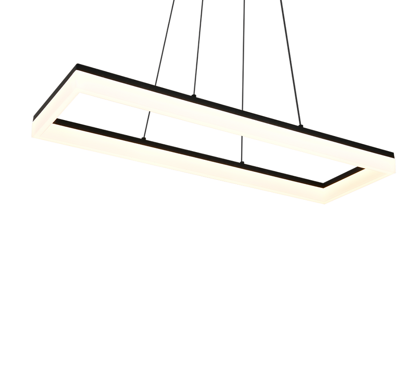 Lámpara de techo colgante Trio Camino LED negro mate 3000K 150cm R35771132