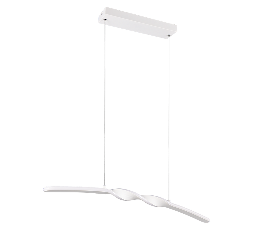 Lámpara de techo colgante Trio Ginko LED blanco mate 4000K 150cm R35791131