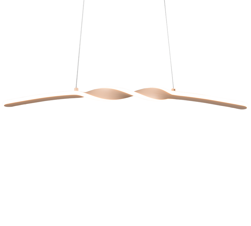 Lámpara de techo colgante Trio Ginko LED sand 3000K 150cm R35791166