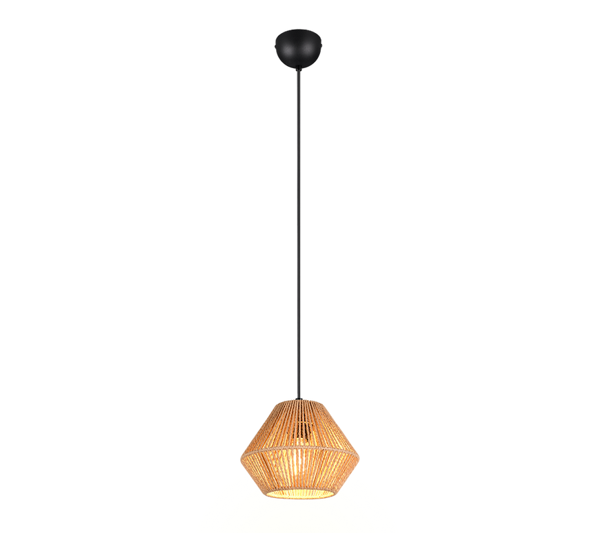 Lámpara de techo colgante Trio Lucille negro mate 150cm R36111026