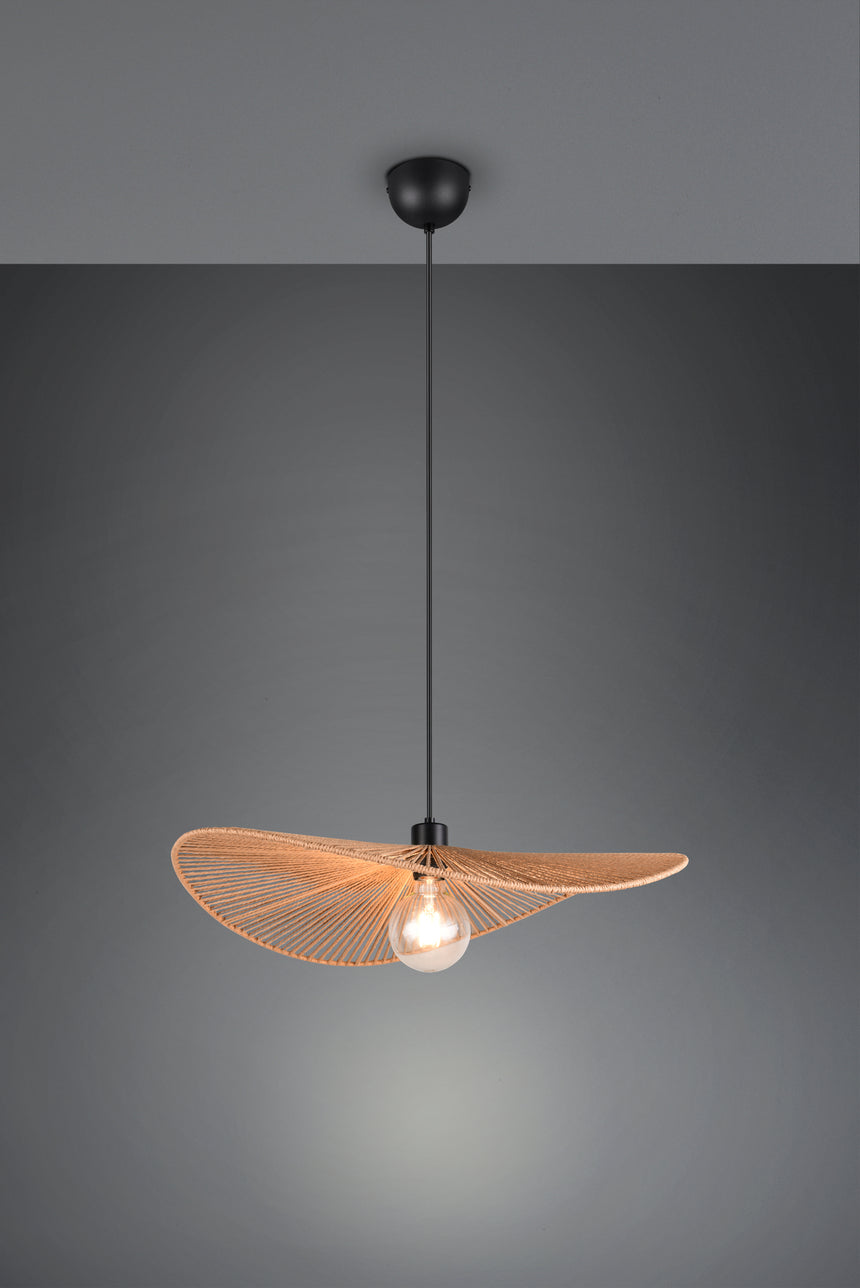 Lámpara de techo colgante Trio Laurine LED negro mate 2700K 150cm R36161026