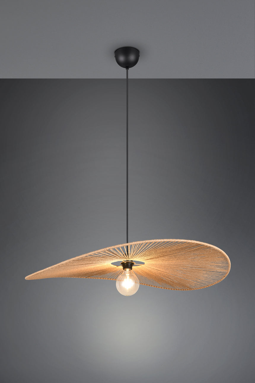 Lámpara de techo colgante Trio Laurine LED negro mate 2700K 150cm R36161926