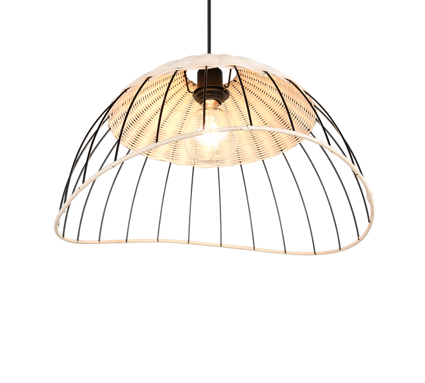 Lámpara de techo colgante Trio Sandrine LED negro mate 2700K 150cm R36211032