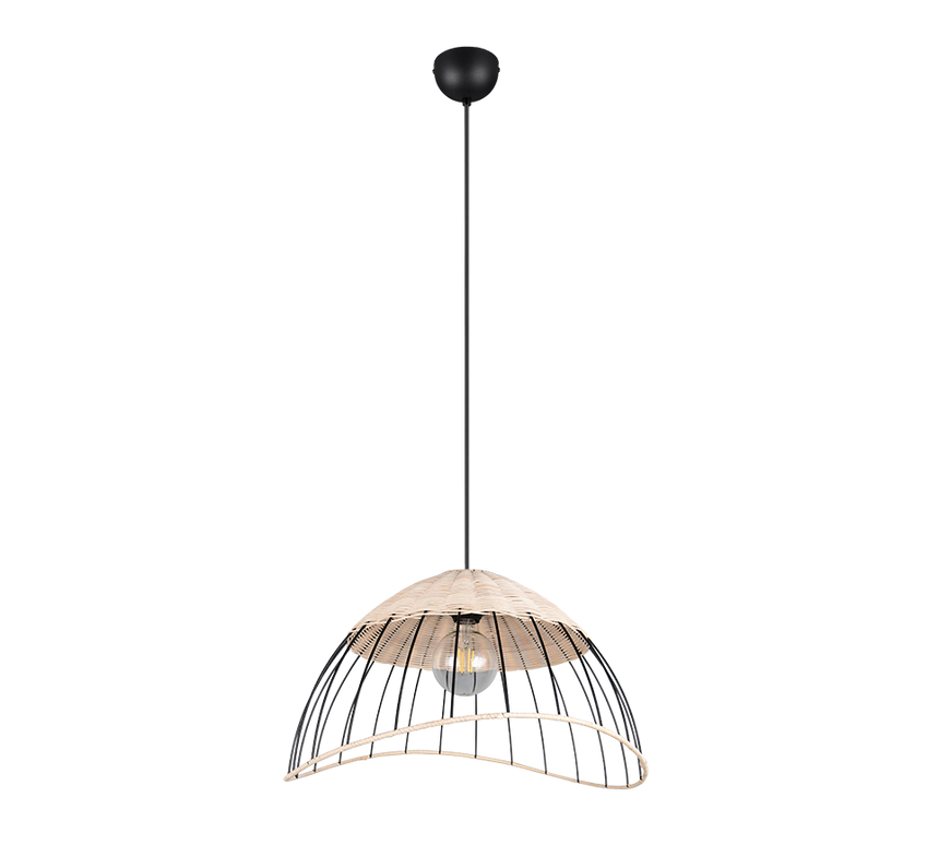Lámpara de techo colgante Trio Sandrine LED negro mate 2700K 150cm R36211032