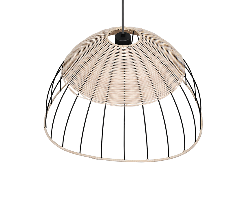 Lámpara de techo colgante Trio Sandrine LED negro mate 2700K 150cm R36211032