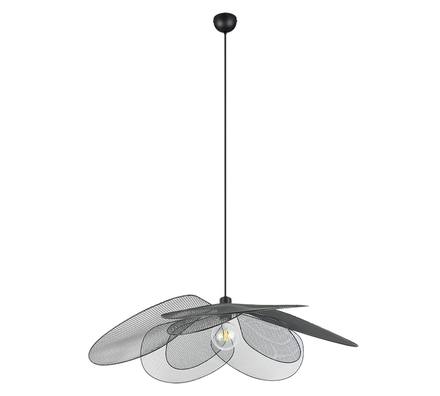 Lámpara de techo colgante Trio Fleure LED negro mate 2700K 150cm R36291032