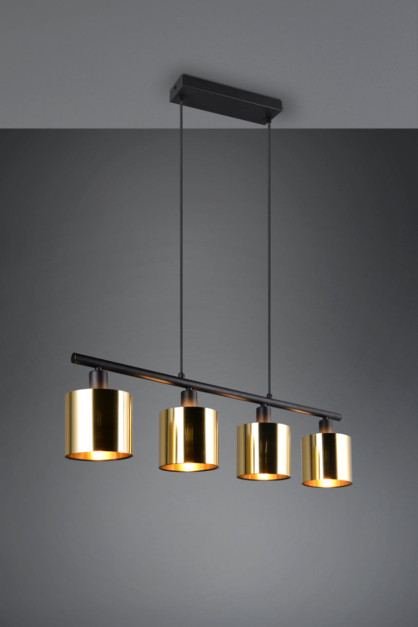 Lámpara de techo colgante Trio Jason LED gold-colored 2700K 150cm R36304079