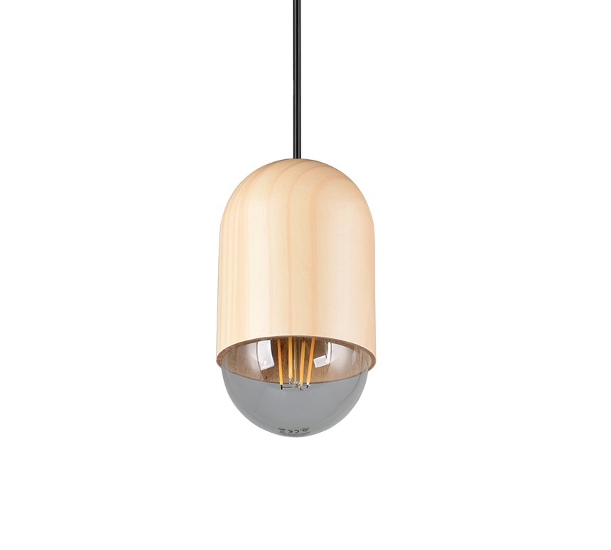 Lámpara de techo colgante Trio Nara LED madera 3000K 150cm R36311030