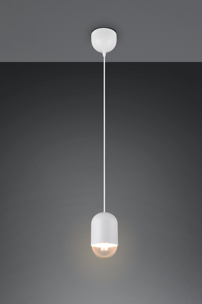 Lámpara de techo colgante Trio Nara E27 150cm blanco mate — ref. R36311031 (1)