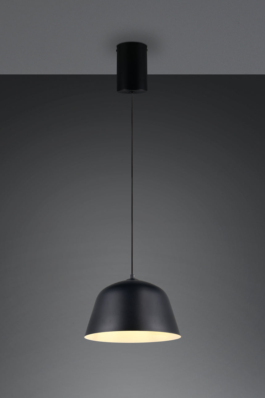 Lámpara de techo colgante Trio Tova LED negro mate 2700K 150cm R36411032