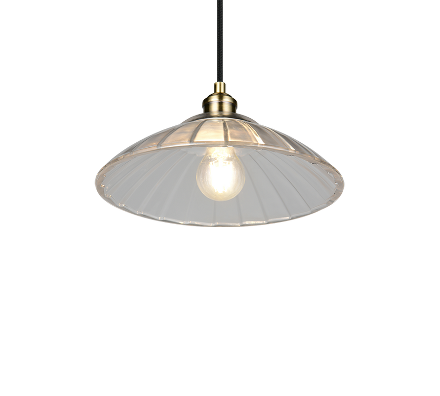 Lámpara de techo colgante Trio Eluna LED latón antiguo 2700K 150cm R36521004