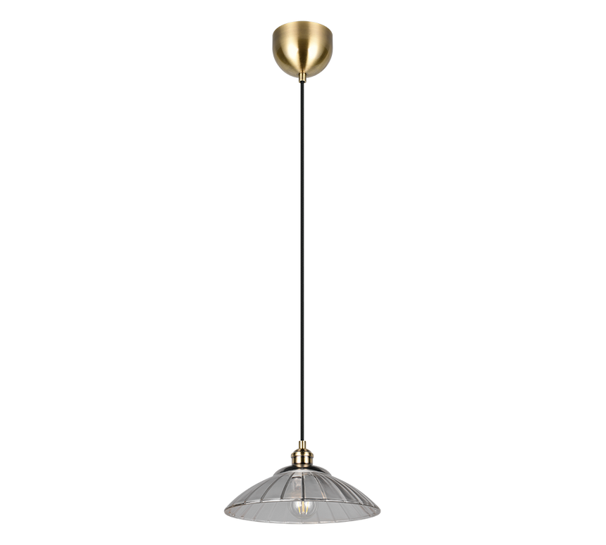 Lámpara de techo colgante Trio Eluna LED latón antiguo 2700K 150cm R36521004
