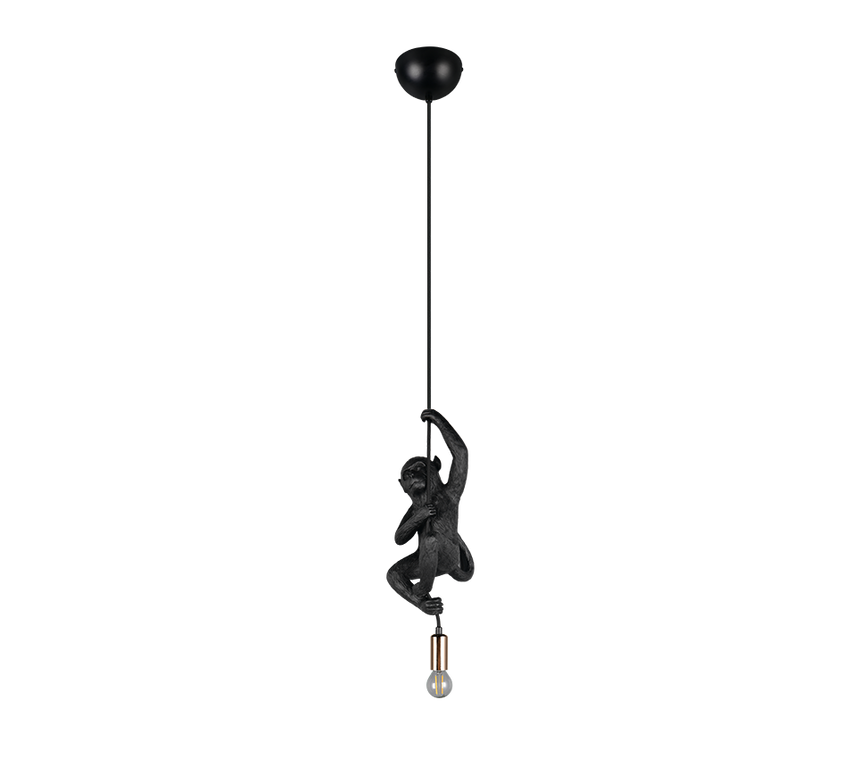 Lámpara de techo colgante Trio Fips LED negro 2700K 150cm R36551002