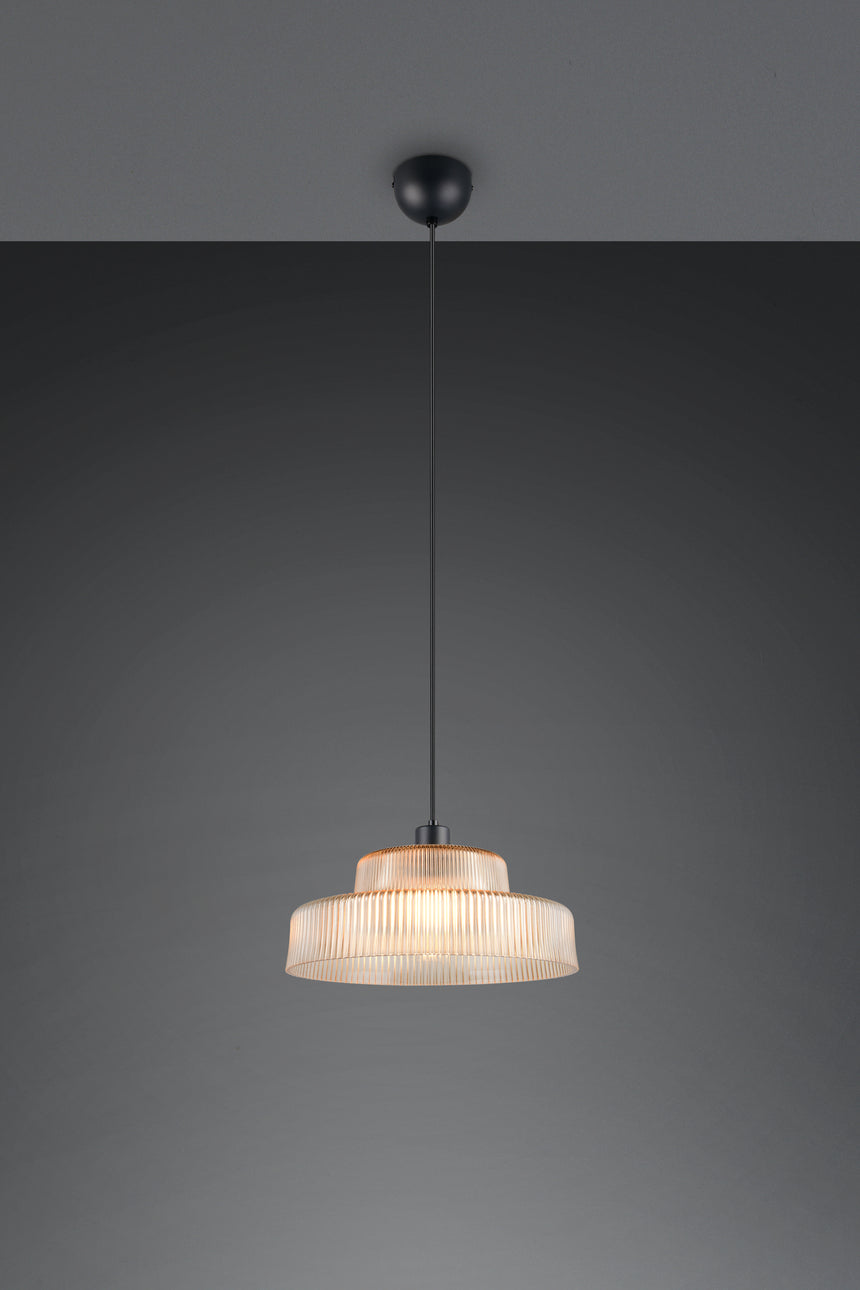 Lámpara de techo colgante Trio Abella LED amber-colored 2700K 150cm R36761013