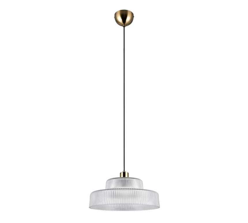 Lámpara de techo colgante Trio Abella LED transparent clear 2700K 150cm R3676105