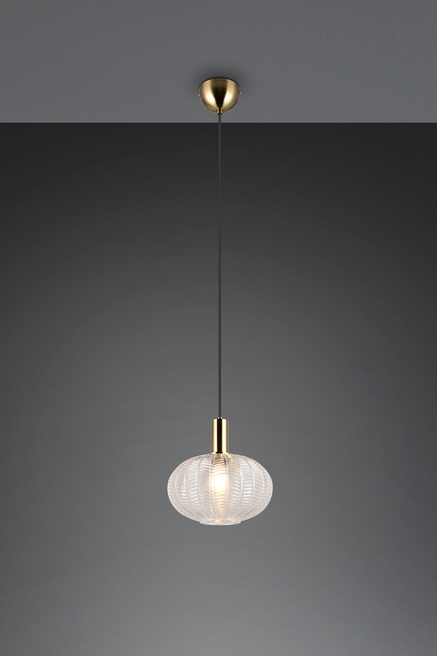 Lámpara de techo colgante Trio Elvezia LED transparent clear 2700K 150cm R367710