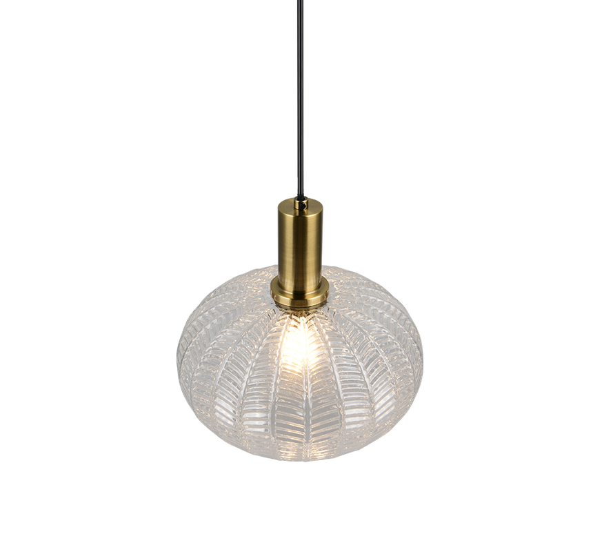 Lámpara de techo colgante Trio Elvezia LED transparent clear 2700K 150cm R367710
