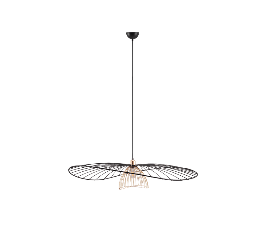 Lámpara de techo colgante Trio Lauris LED negro mate 2700K 150cm R36791032