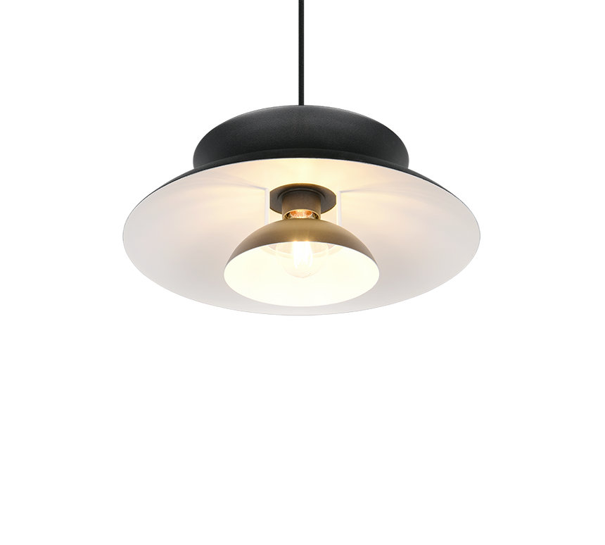 Lámpara de techo colgante Trio Amarila LED negro mate 2700K 150cm R36841932