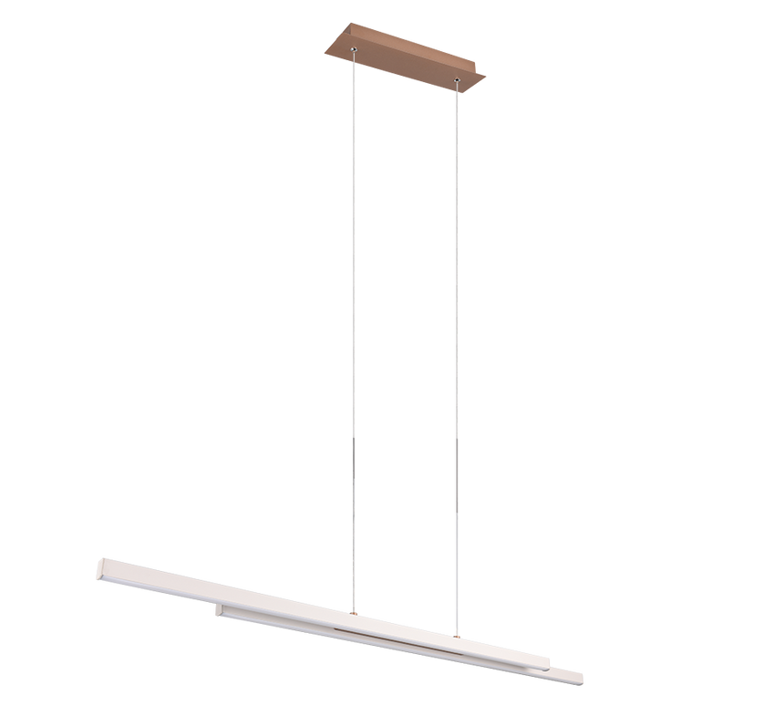 Lámpara de techo colgante Trio Odio LED gris cálido 3000K 150cm R37882176