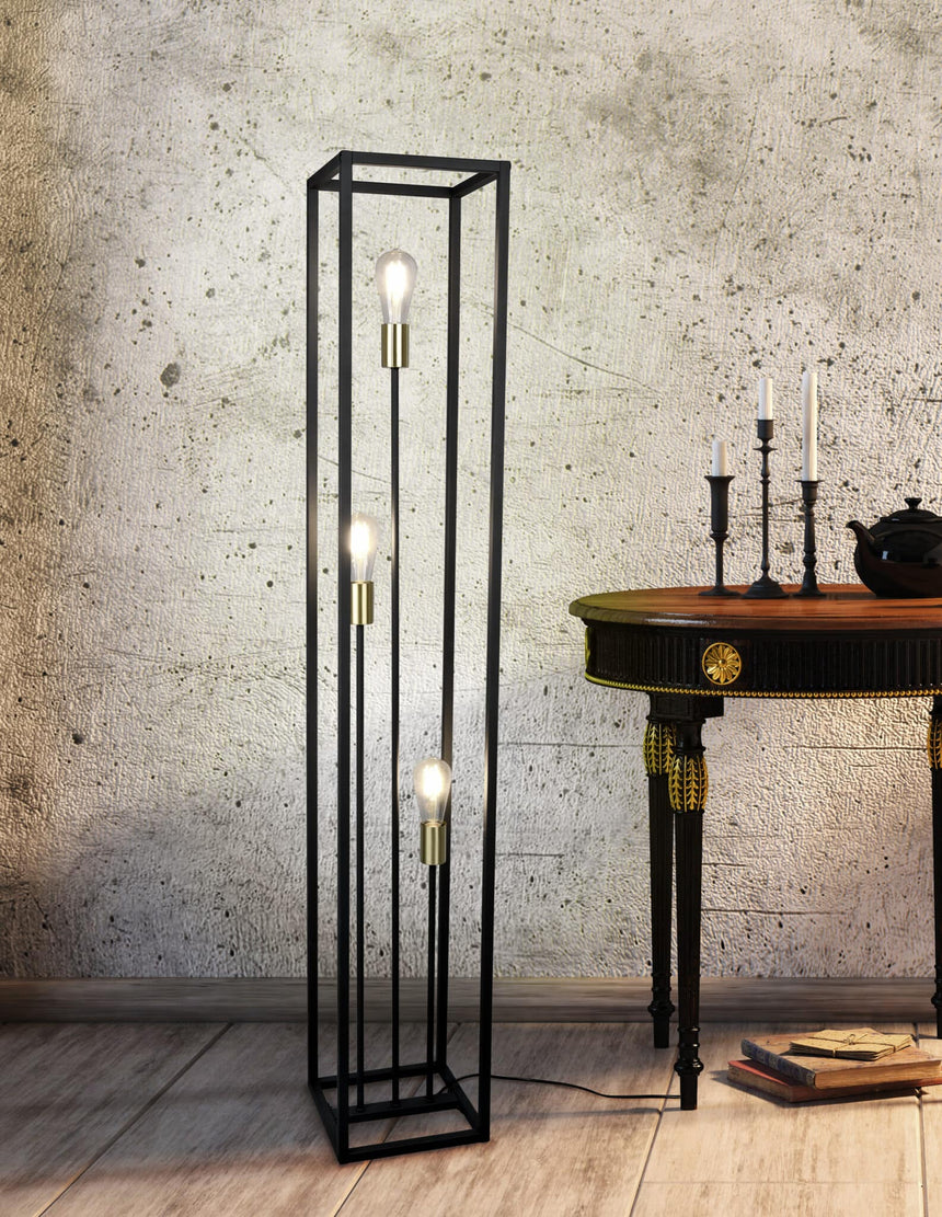 Trio Vito Black Mat Metal Floor Lamp R40193032