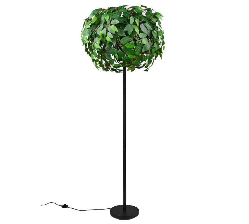 Lámpara de pie Trio Leavy 3 luces negro mate y verde 180cm R40463015 - vista 2