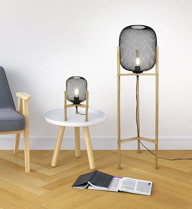 Trio Calimero Metal Table Lamp Black Mat R50561032