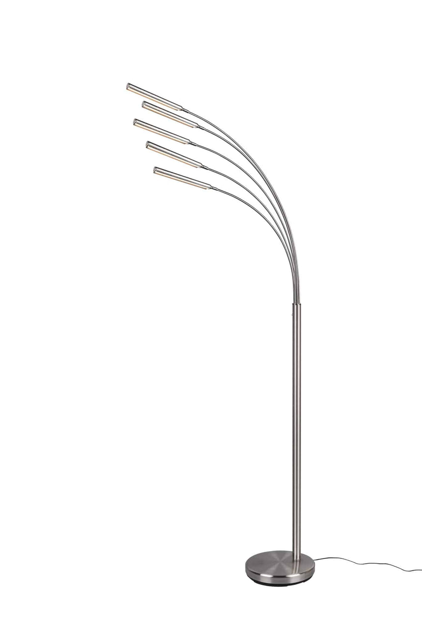 Trio Reed Matte Nickel Metal LED Floor Lamp R41031507