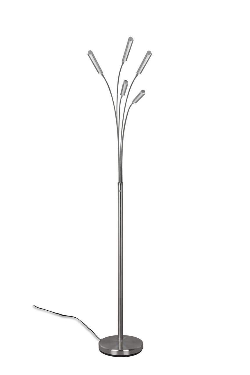 Trio Reed Matte Nickel Metal LED Floor Lamp R41031507