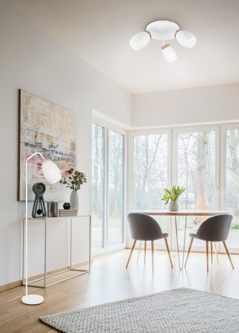 Lámpara de pie Trio Bidar blanco mate 147cm R41571031 - vista 3